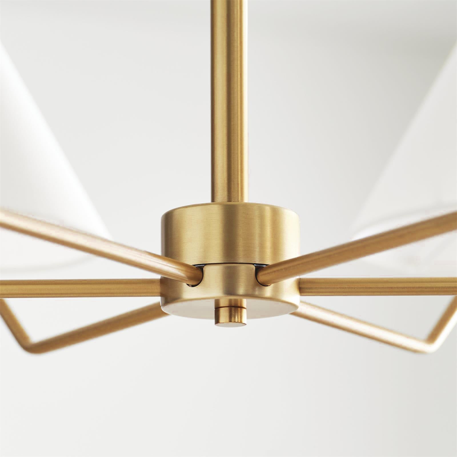 Vortex Traditional Vintage Industrial Fabric Chandelier - Lamp Copper