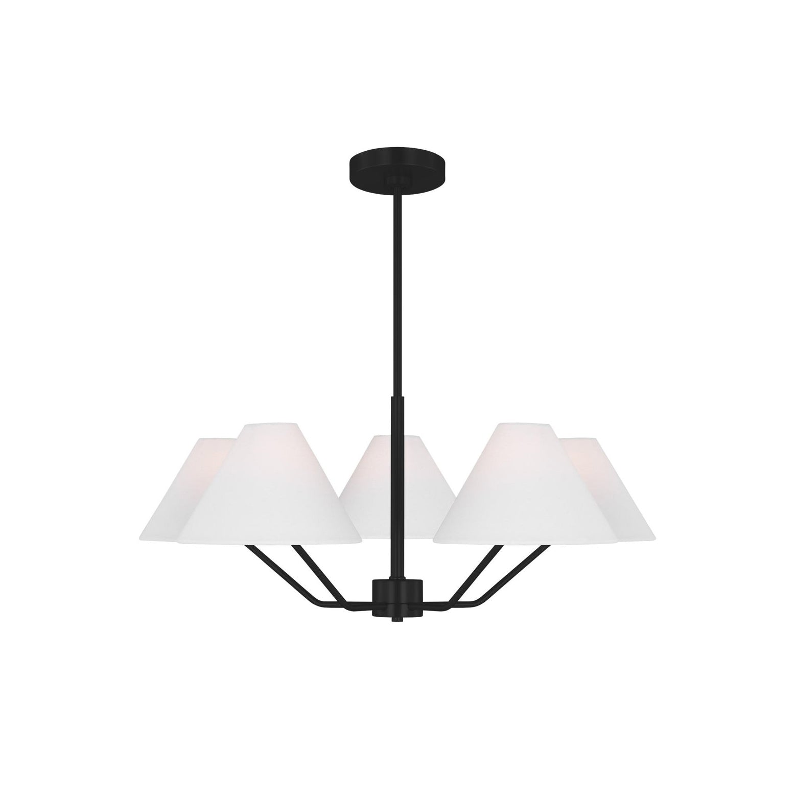 Vortex Traditional Vintage Industrial Fabric Chandelier - Lamp Copper