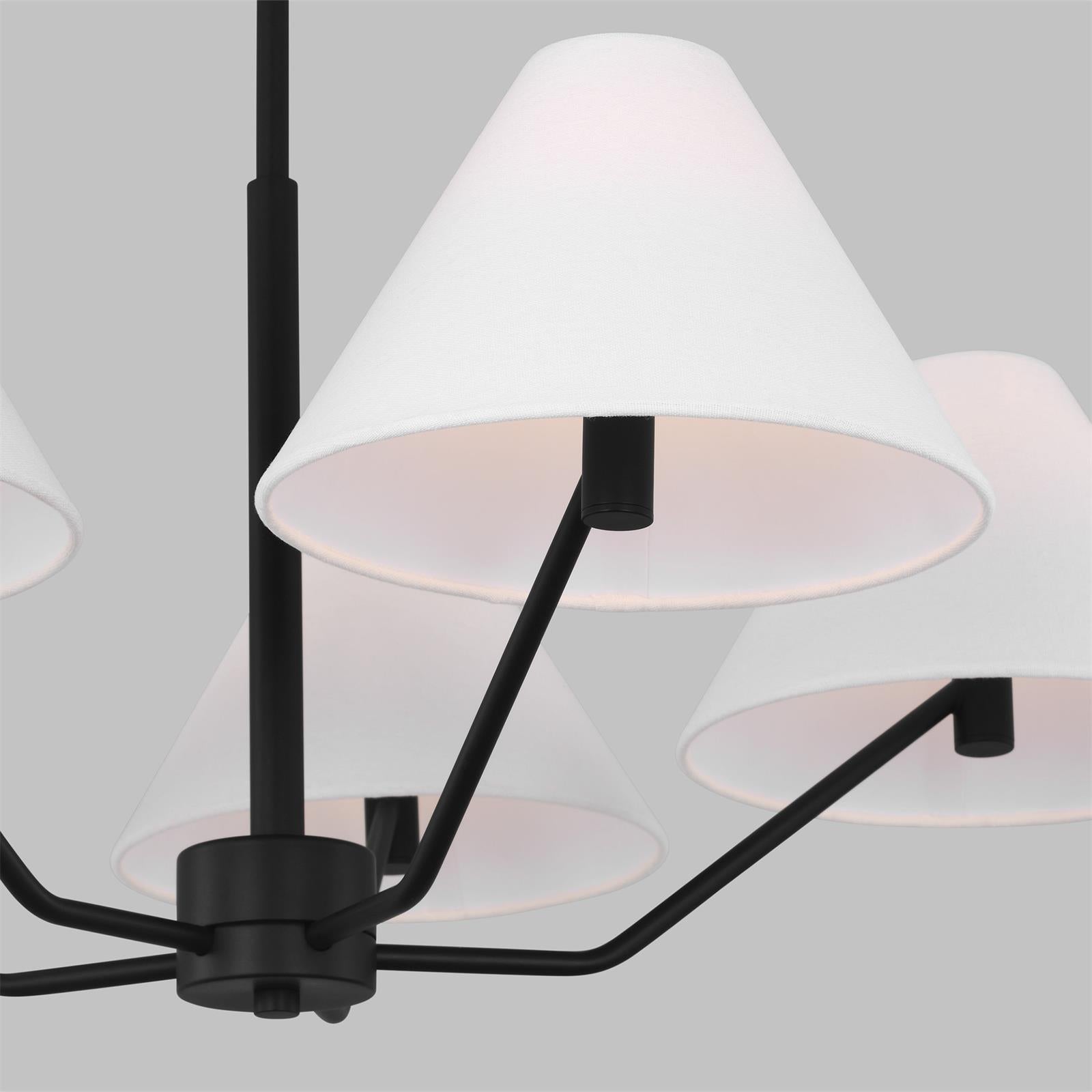 Vortex Traditional Vintage Industrial Fabric Chandelier - Lamp Copper