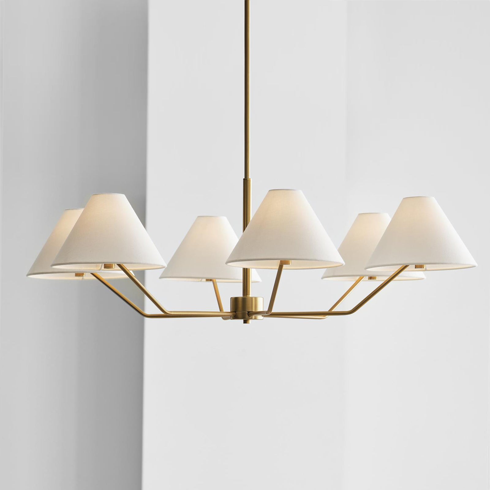Vortex Traditional Vintage Industrial Fabric Chandelier - Lamp Copper