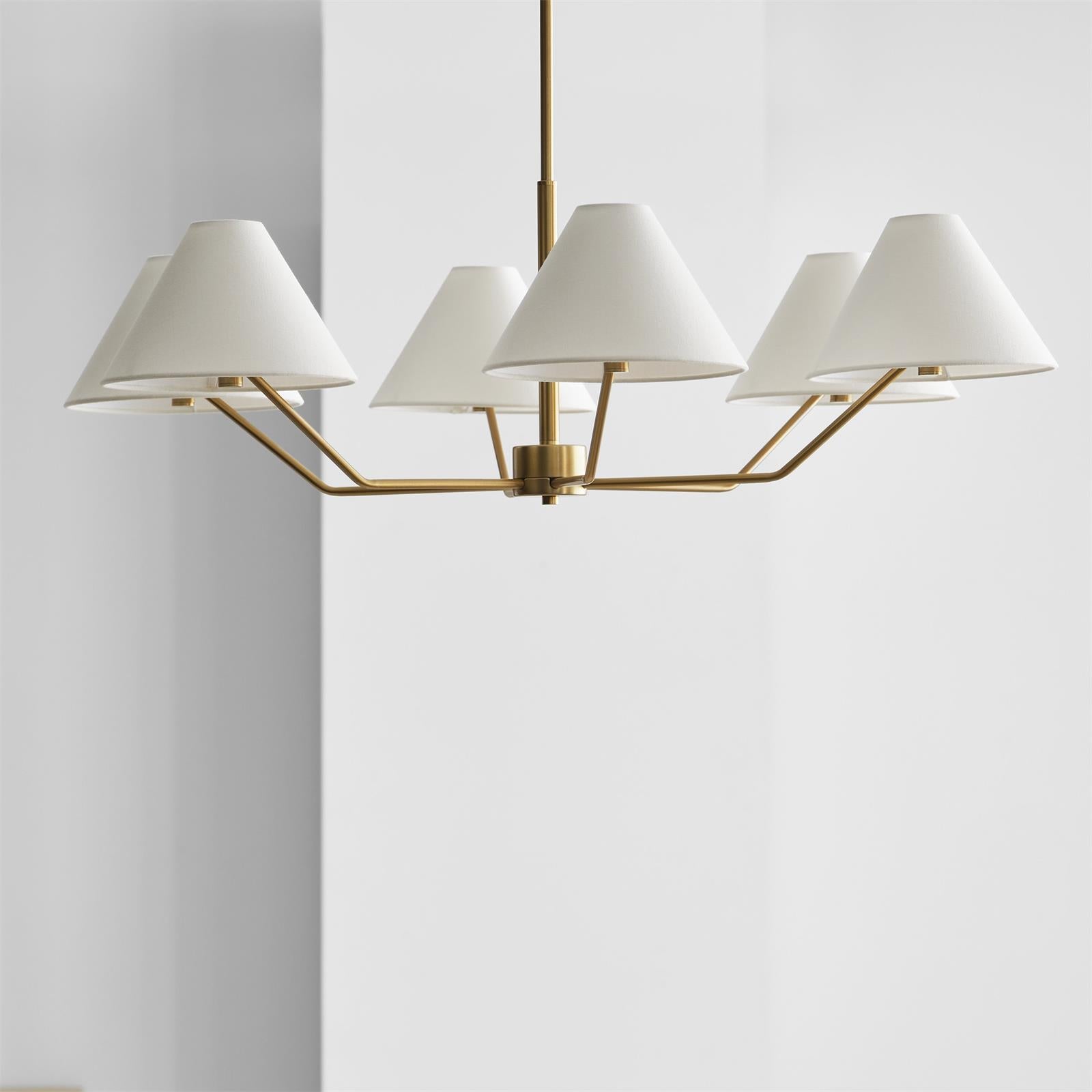 Vortex Traditional Vintage Industrial Fabric Chandelier - Lamp Copper