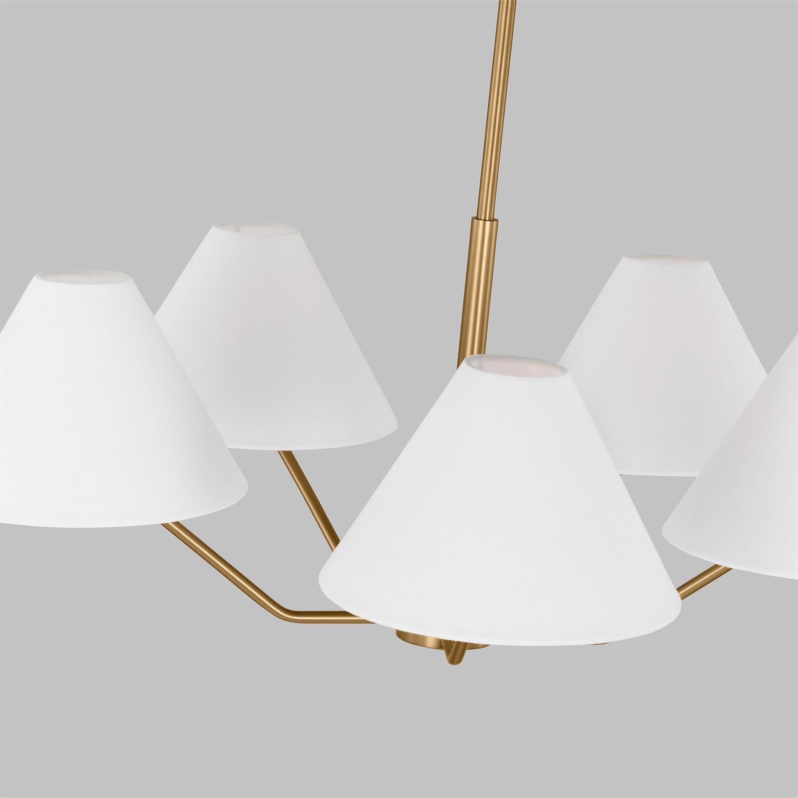 Vortex Traditional Vintage Industrial Fabric Chandelier - Lamp Copper