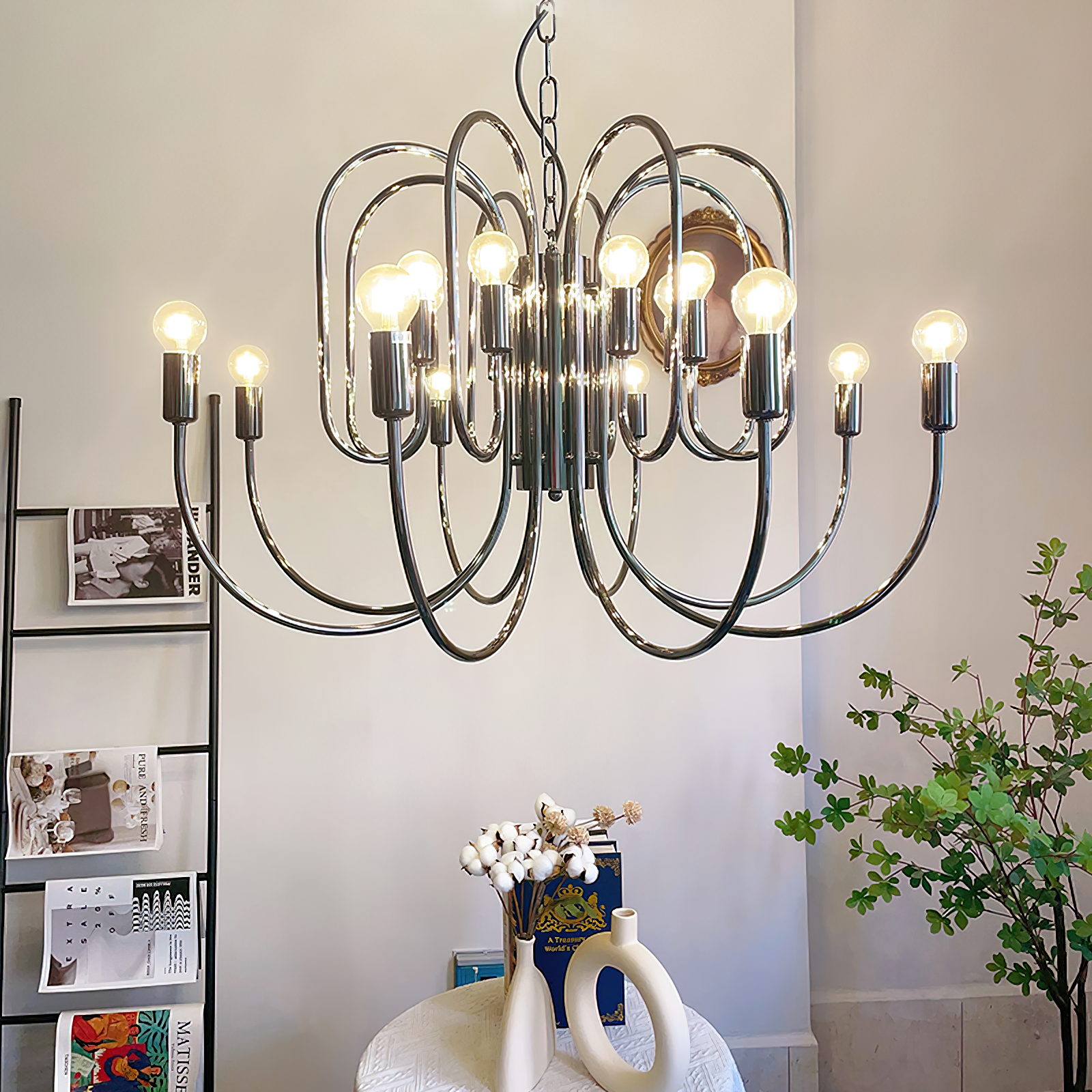 Ombre Elegance Vintage Industrial Metal Chandelier - Lamp Copper
