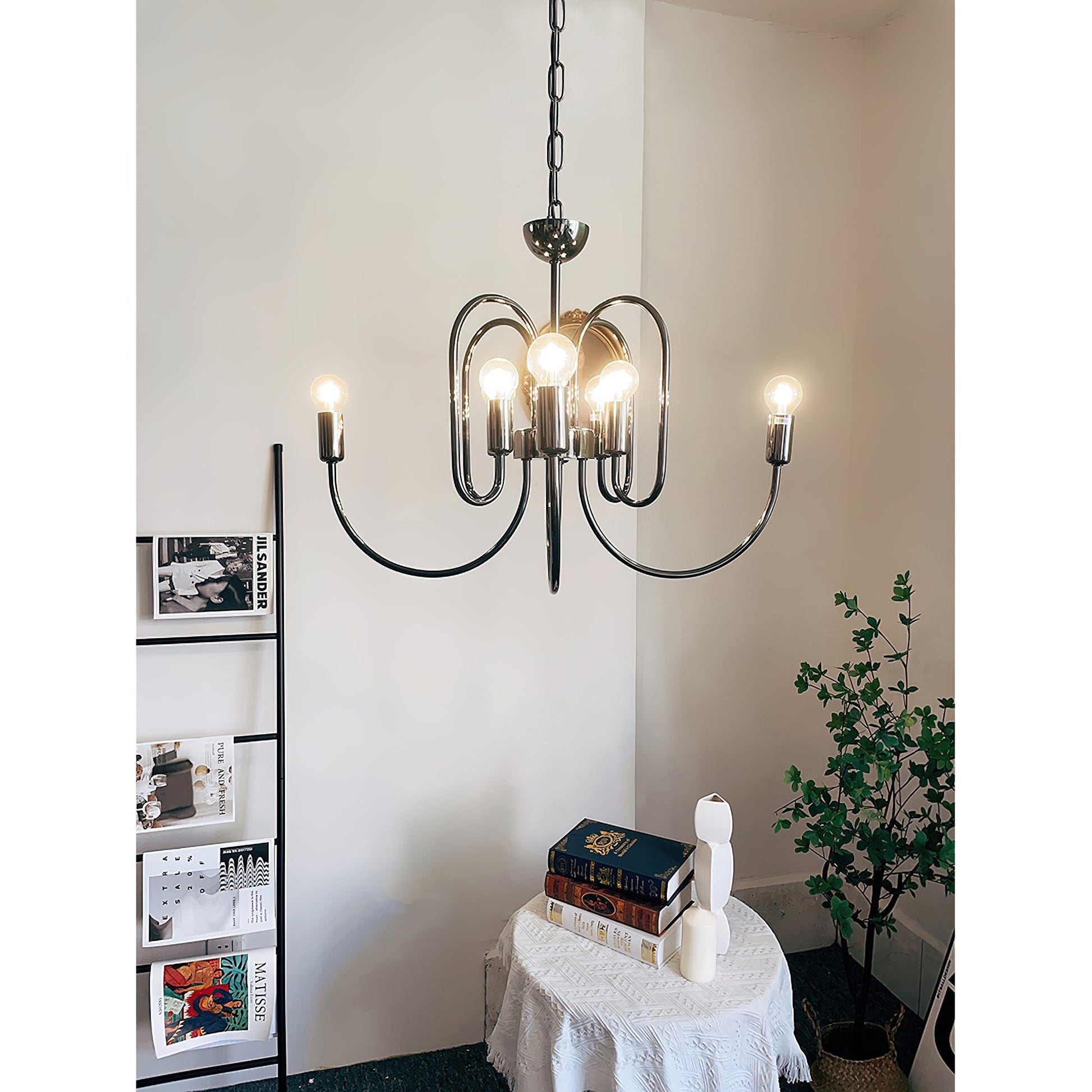 Ombre Elegance Vintage Industrial Metal Chandelier - Lamp Copper