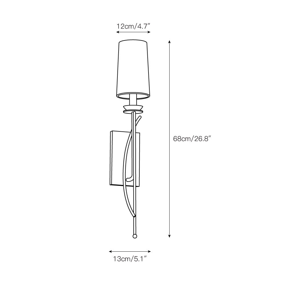 Cirrus Premium Elegance Metal Fabric Wall Lamp - Lamp Copper