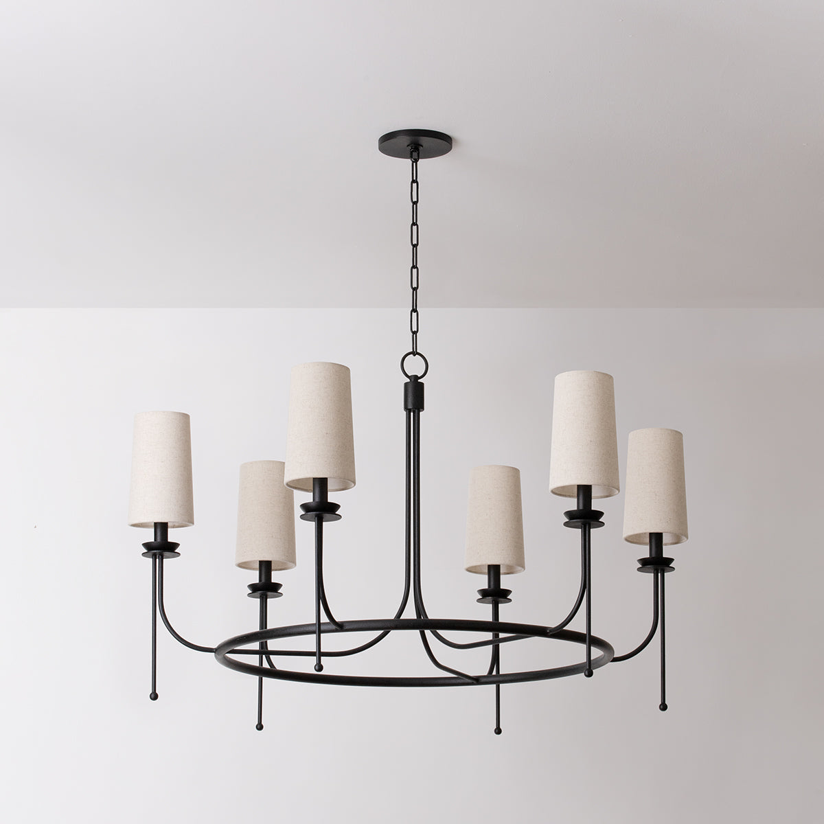Aurora Vintage Industrial Brass Fabric Chandelier - Lamp Copper