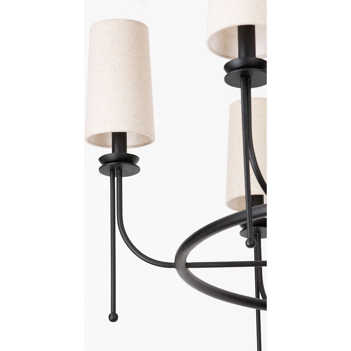 Aurora Vintage Industrial Brass Fabric Chandelier - Lamp Copper