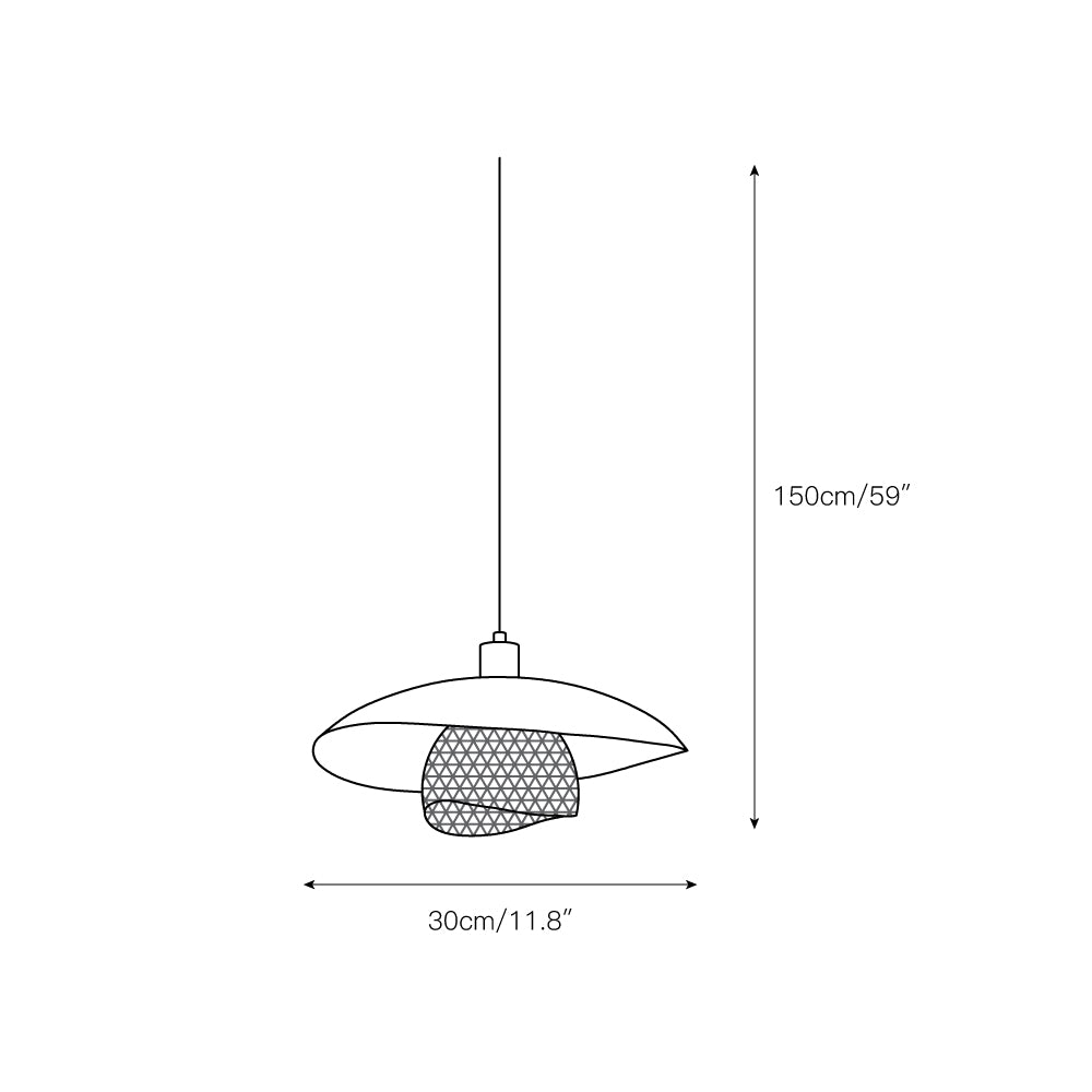Dynam Modern Minimalist Floyd White Metal Pendant Lamp - Lamp Copper