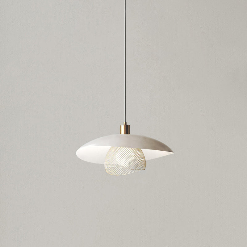 Dynam Modern Minimalist Floyd White Metal Pendant Lamp - Lamp Copper
