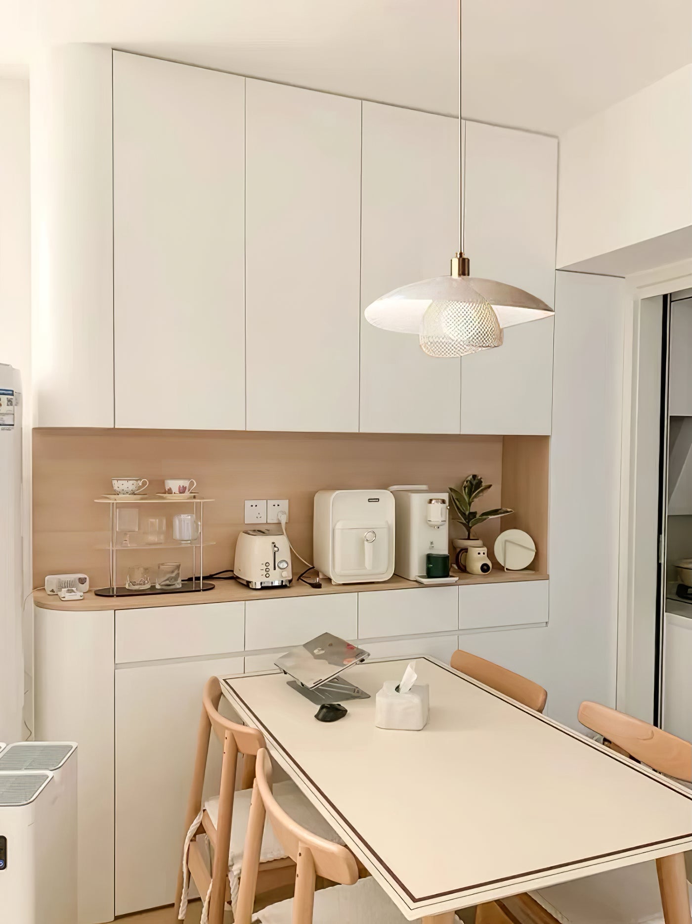 Dynam Modern Minimalist Floyd White Metal Pendant Lamp - Lamp Copper