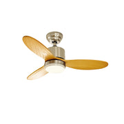 Essen Modern Minimalist Natural Wooden Acrylic Metal Ceiling Fan Light