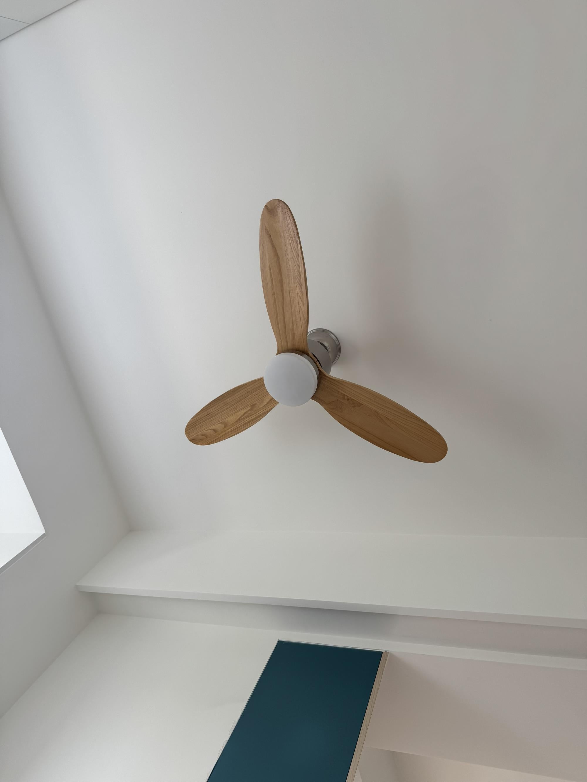Essen Modern Minimalist Natural Wooden Acrylic Metal Ceiling Fan Light