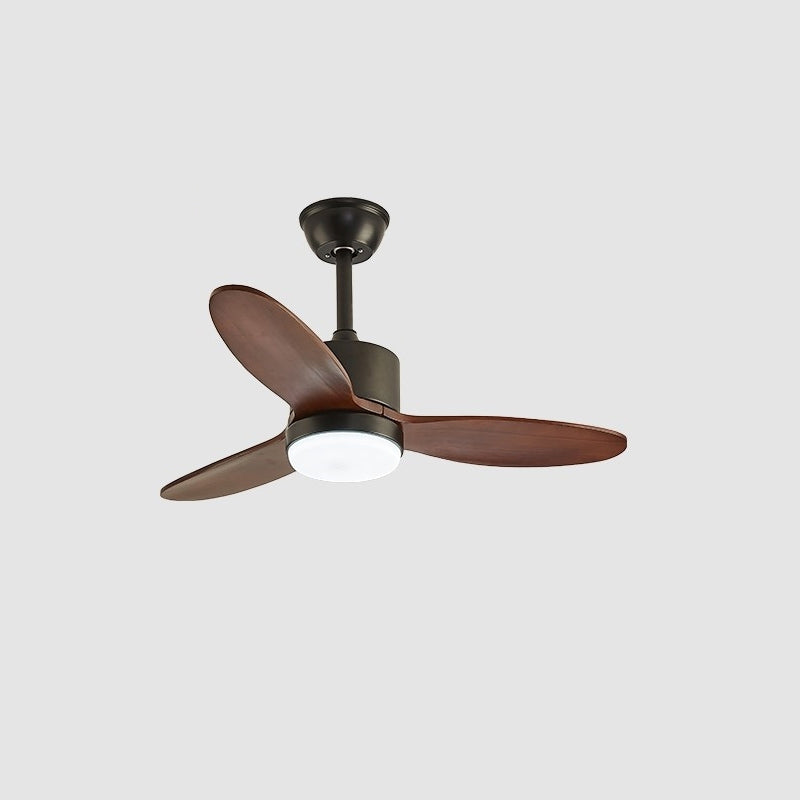 Essen Modern Minimalist Natural Wooden Acrylic Metal Ceiling Fan Light