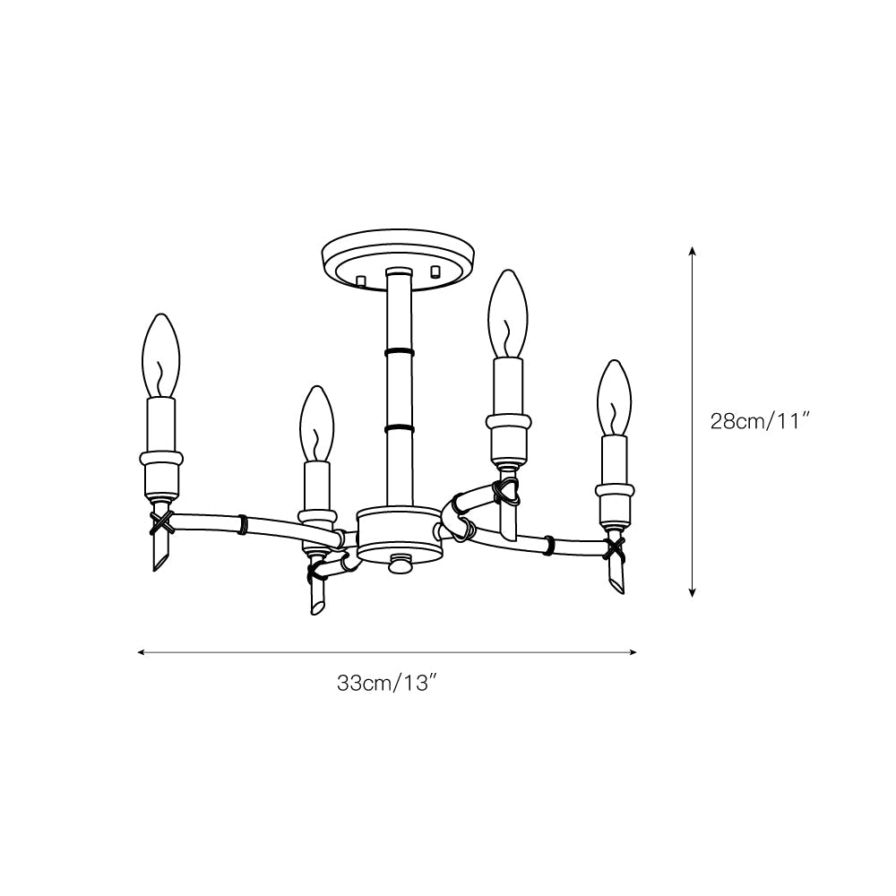 Jetset Vintage Industrial Luxury Brass Metal Chandelier - Lamp Copper