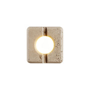 Kosmo Modern Minimalist Clear Travertine Wall Lamp - Lamp Copper