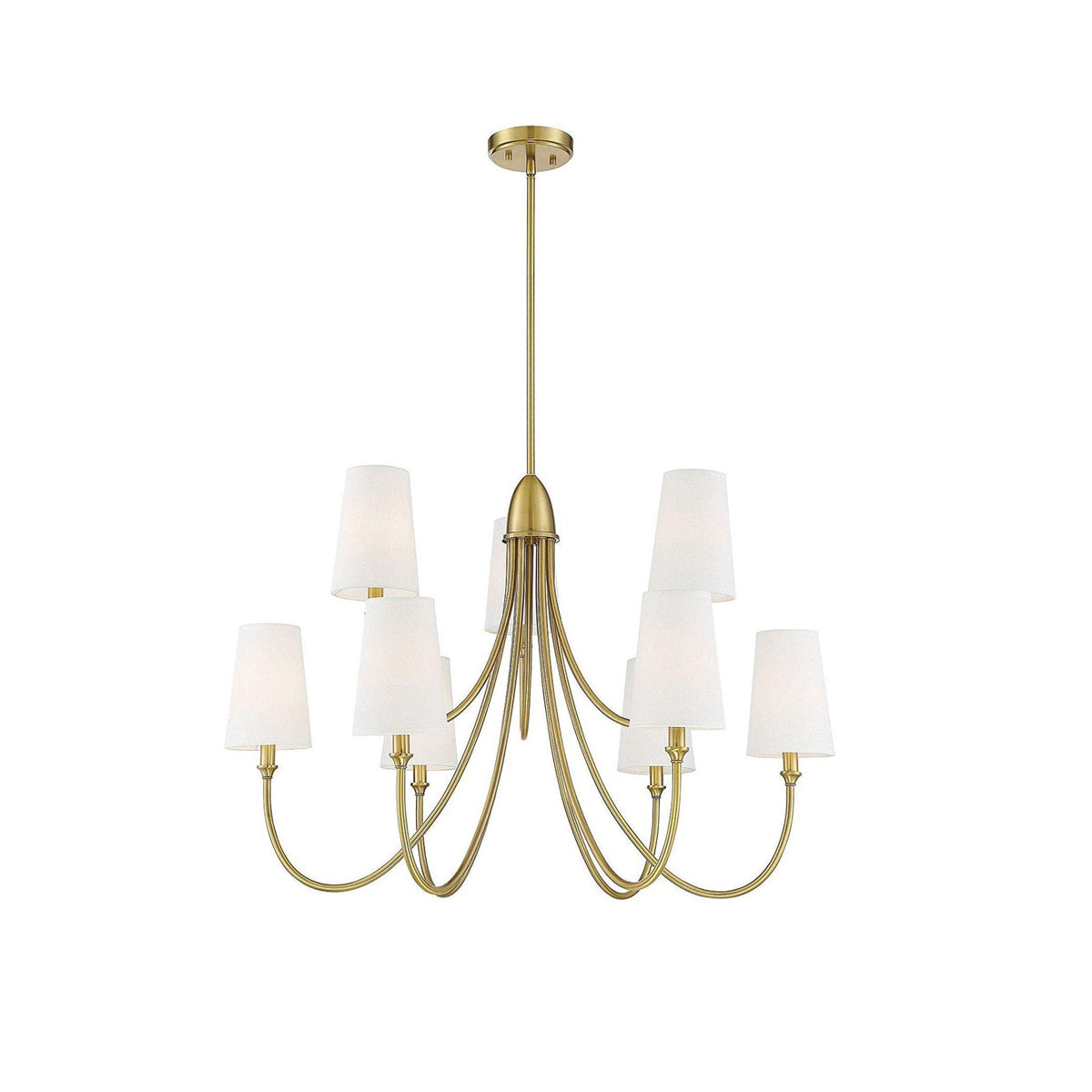 Lumin Premium Vintage Industrial Fabric Metal Chandelier - Lamp Copper