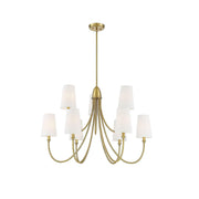 Lumin Premium Vintage Industrial Fabric Metal Chandelier - Lamp Copper