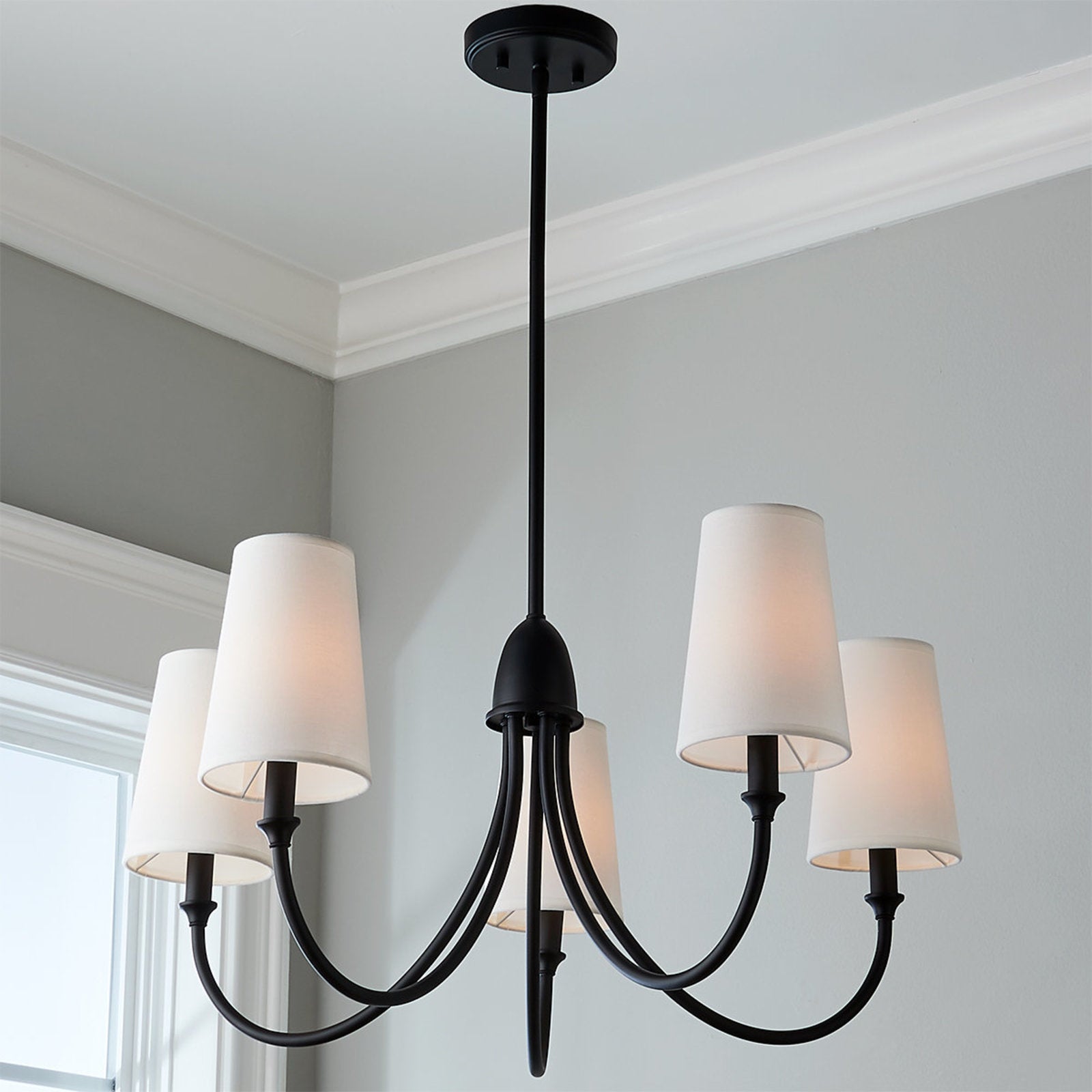 Lumin Premium Vintage Industrial Fabric Metal Chandelier - Lamp Copper