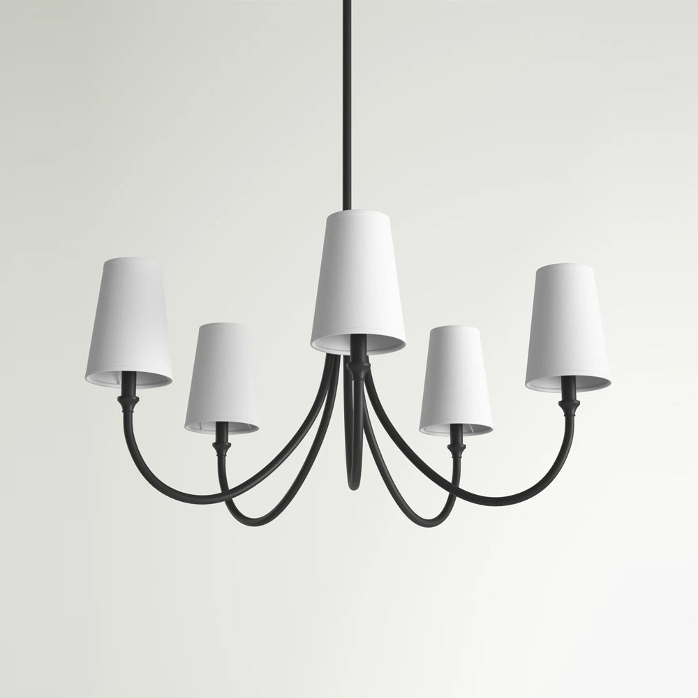 Lumin Premium Vintage Industrial Fabric Metal Chandelier - Lamp Copper