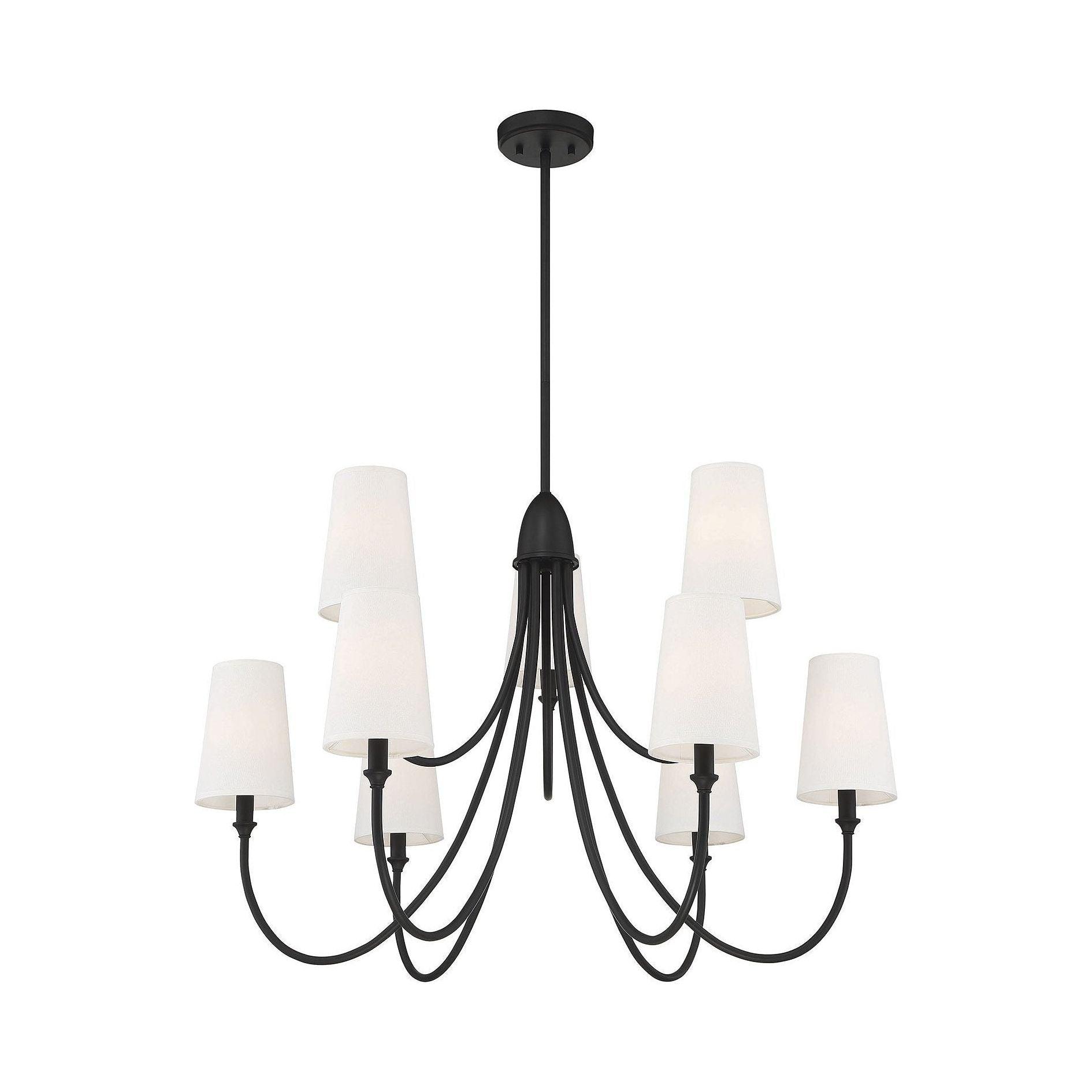 Lumin Premium Vintage Industrial Fabric Metal Chandelier - Lamp Copper
