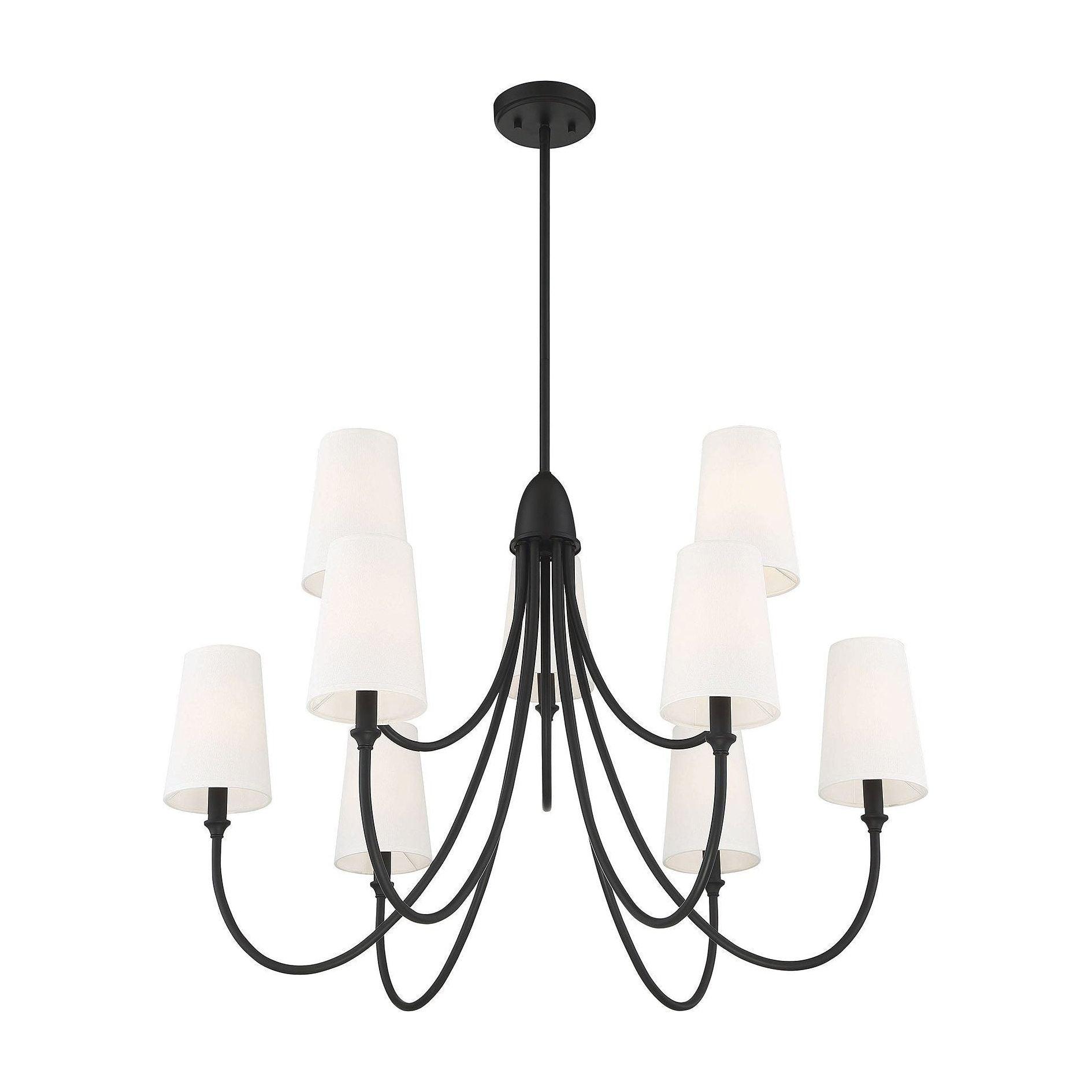 Lumin Premium Vintage Industrial Fabric Metal Chandelier - Lamp Copper