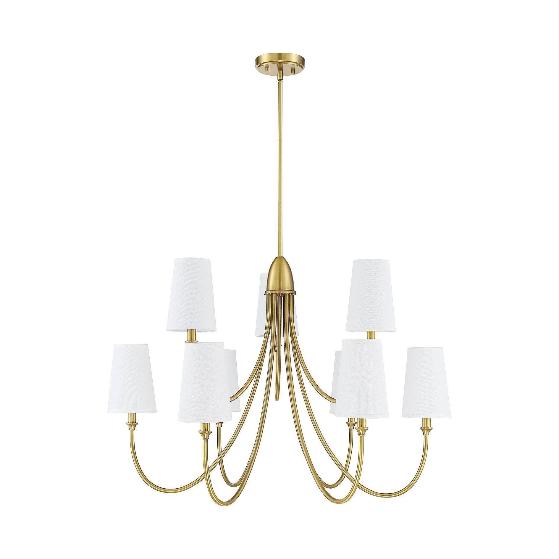 Lumin Premium Vintage Industrial Fabric Metal Chandelier - Lamp Copper