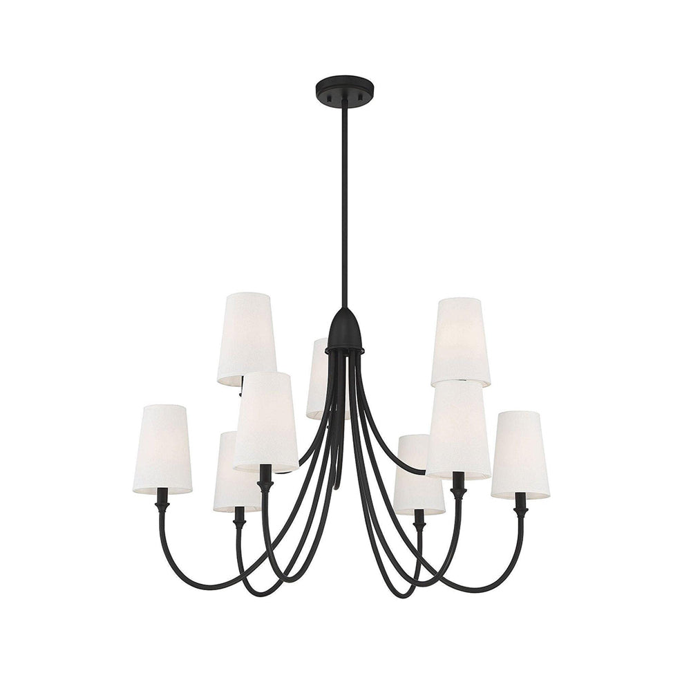 Lumin Premium Vintage Industrial Fabric Metal Chandelier - Lamp Copper
