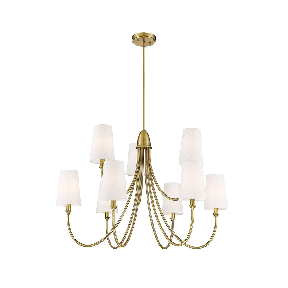 Lumin Premium Vintage Industrial Fabric Metal Chandelier - Lamp Copper