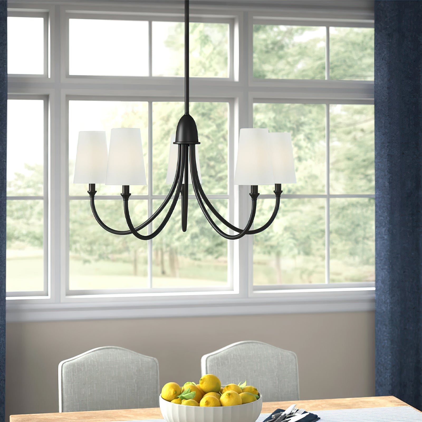 Lumin Premium Vintage Industrial Fabric Metal Chandelier - Lamp Copper
