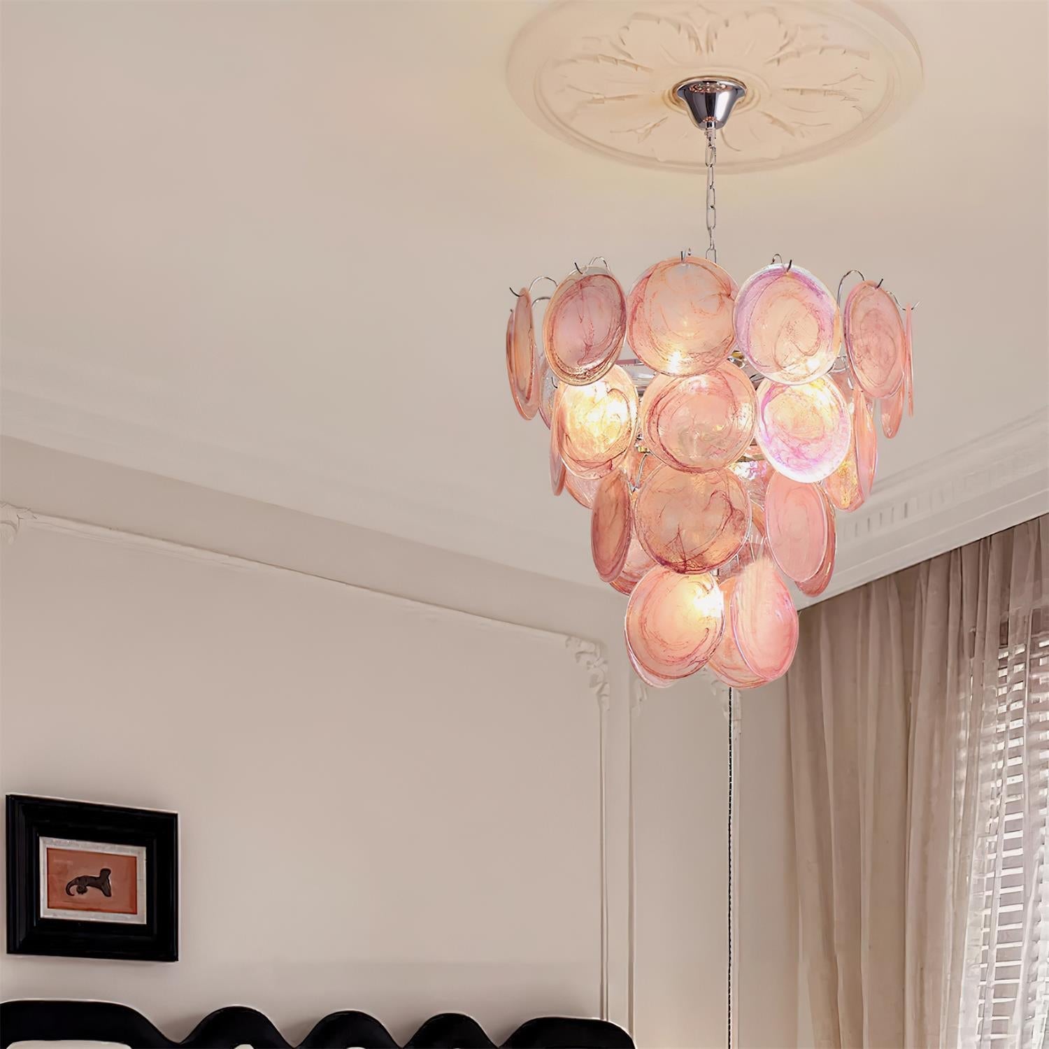 Noctis Premium Elegance Murano Glass Chandelier - Lamp Copper