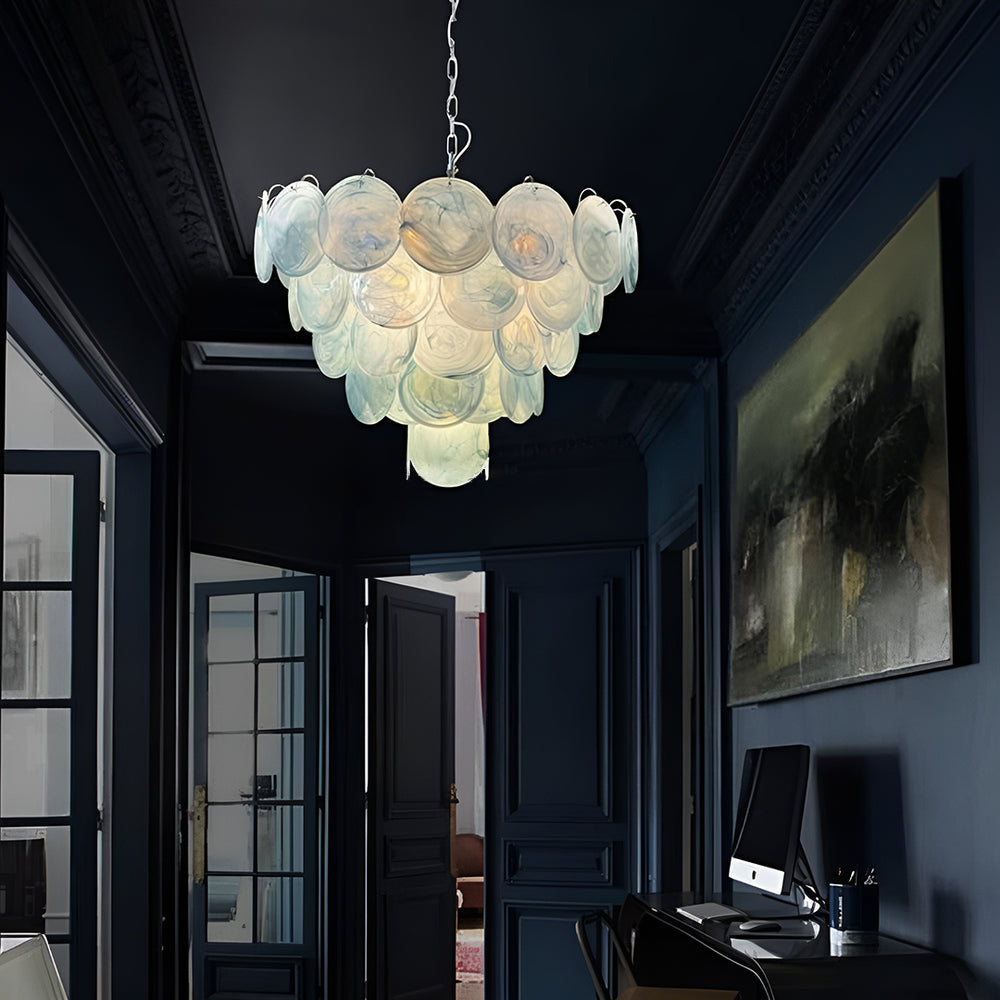 Noctis Premium Elegance Murano Glass Chandelier - Lamp Copper