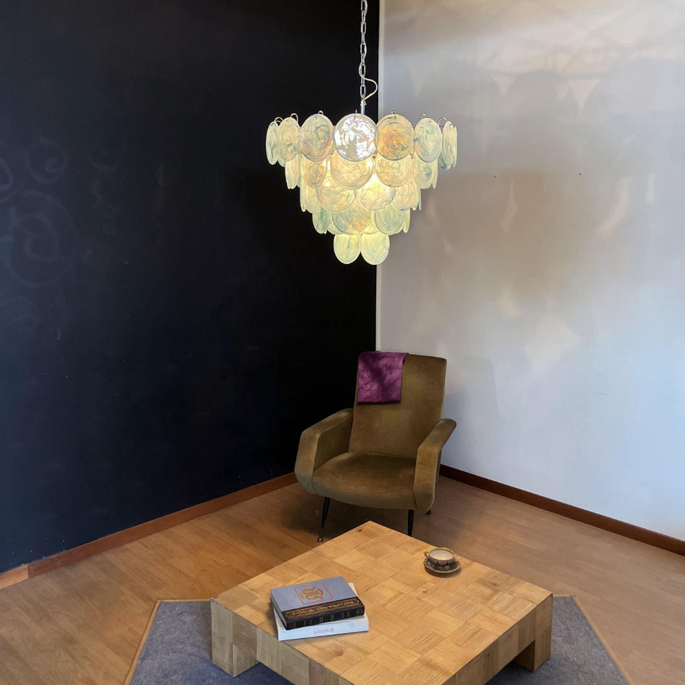 Noctis Premium Elegance Murano Glass Chandelier - Lamp Copper