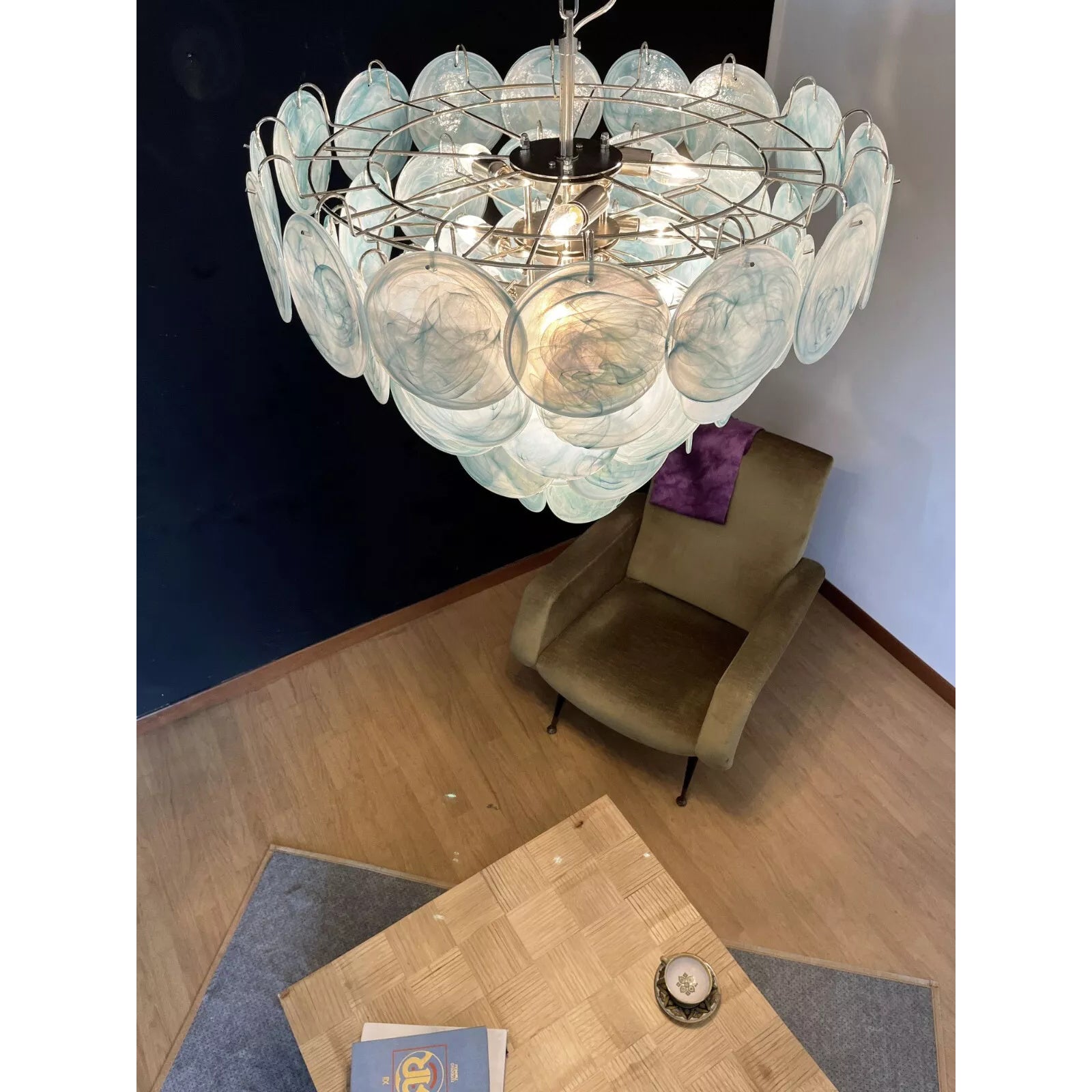 Noctis Premium Elegance Murano Glass Chandelier - Lamp Copper