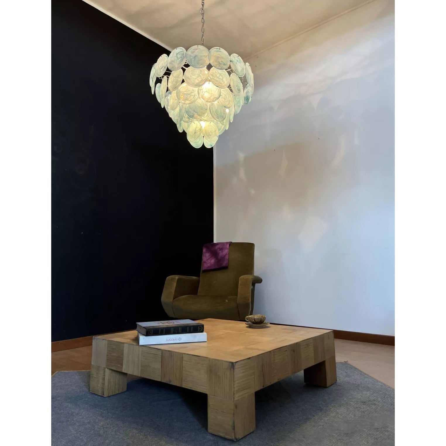 Noctis Premium Elegance Murano Glass Chandelier - Lamp Copper