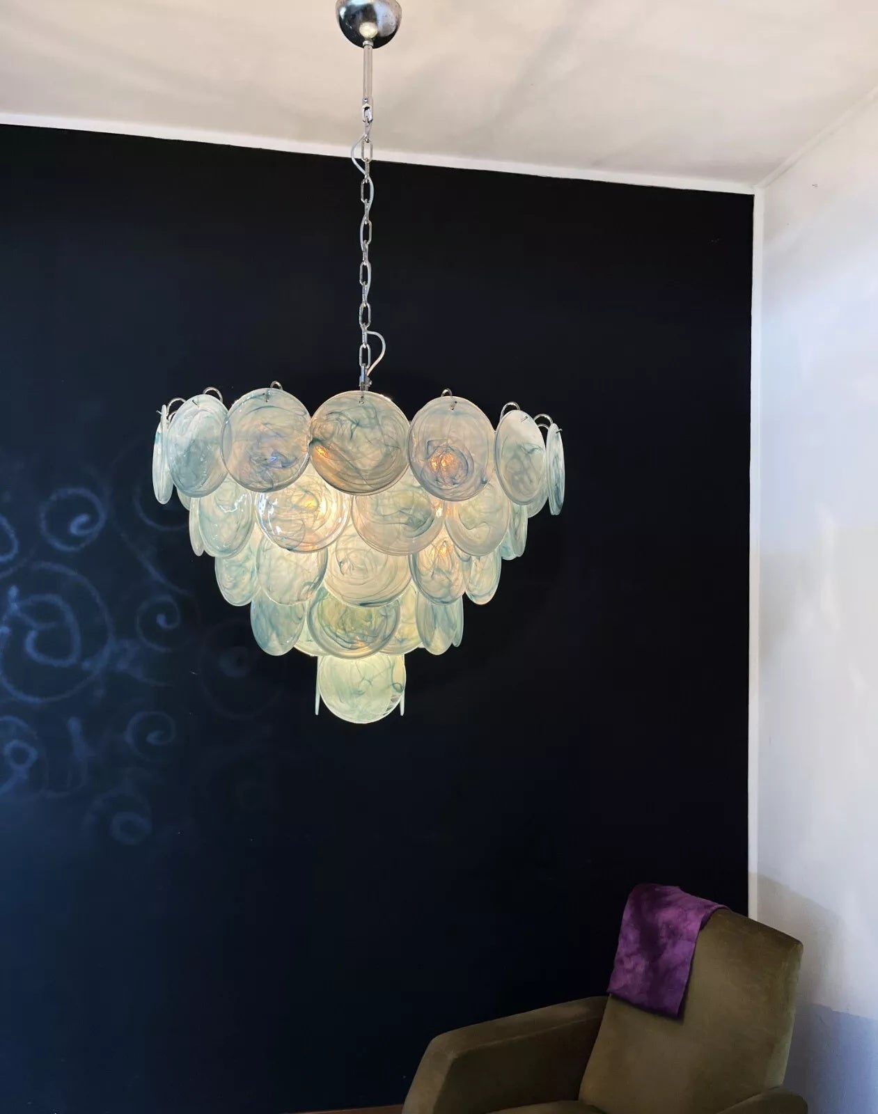Noctis Premium Elegance Murano Glass Chandelier - Lamp Copper