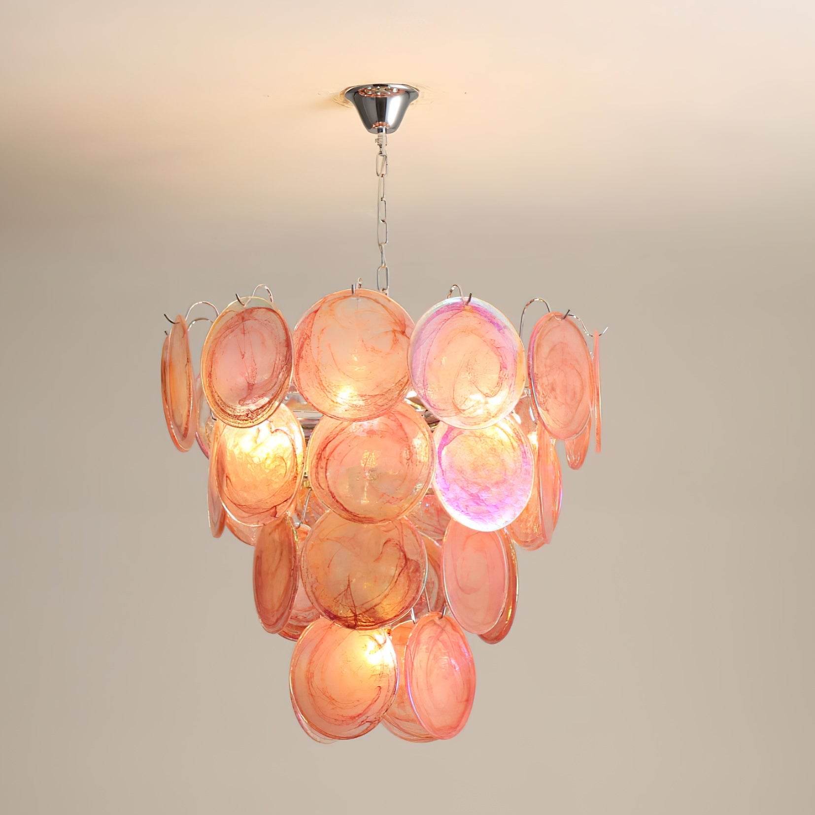 Noctis Premium Elegance Murano Glass Chandelier - Lamp Copper