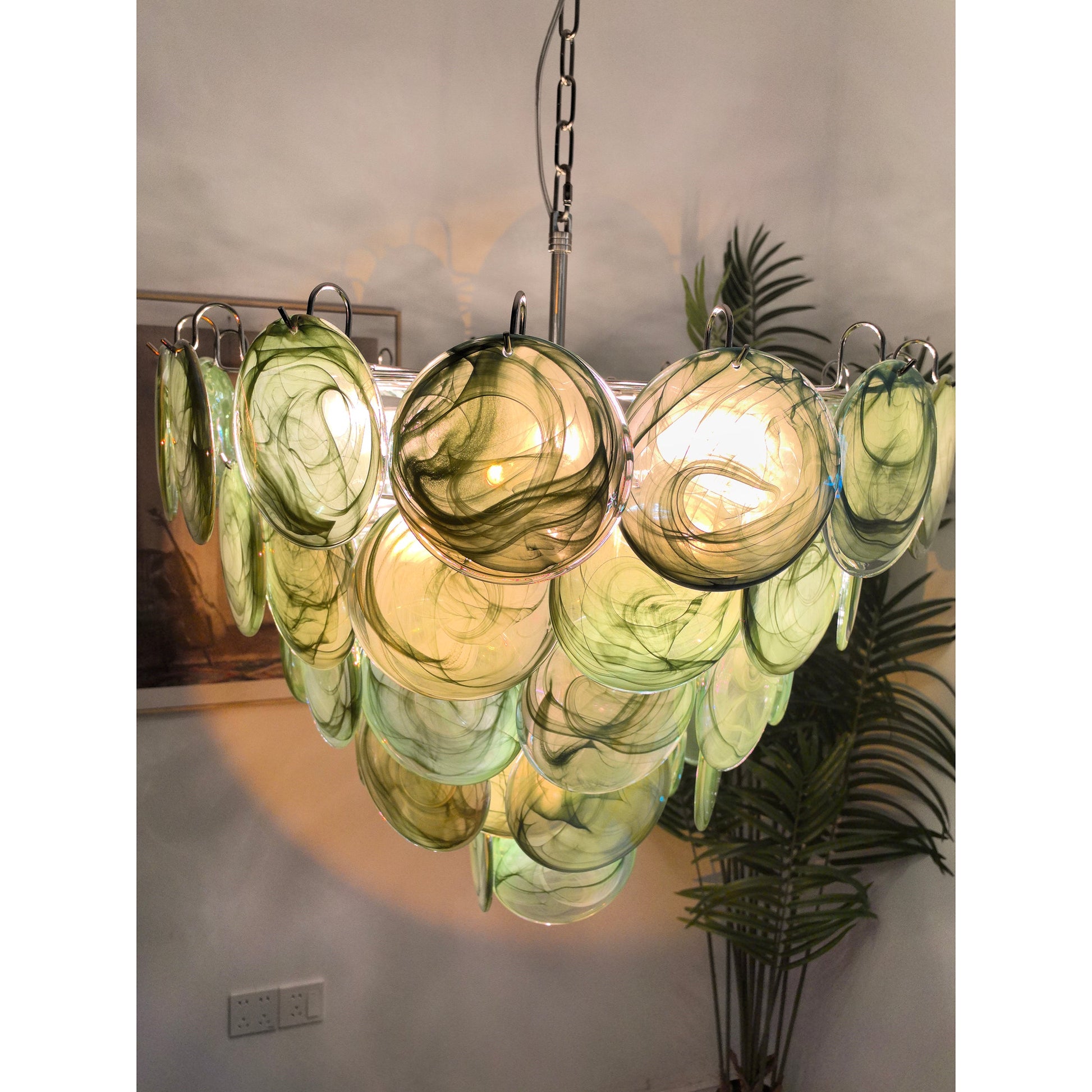 Noctis Premium Elegance Murano Glass Chandelier - Lamp Copper