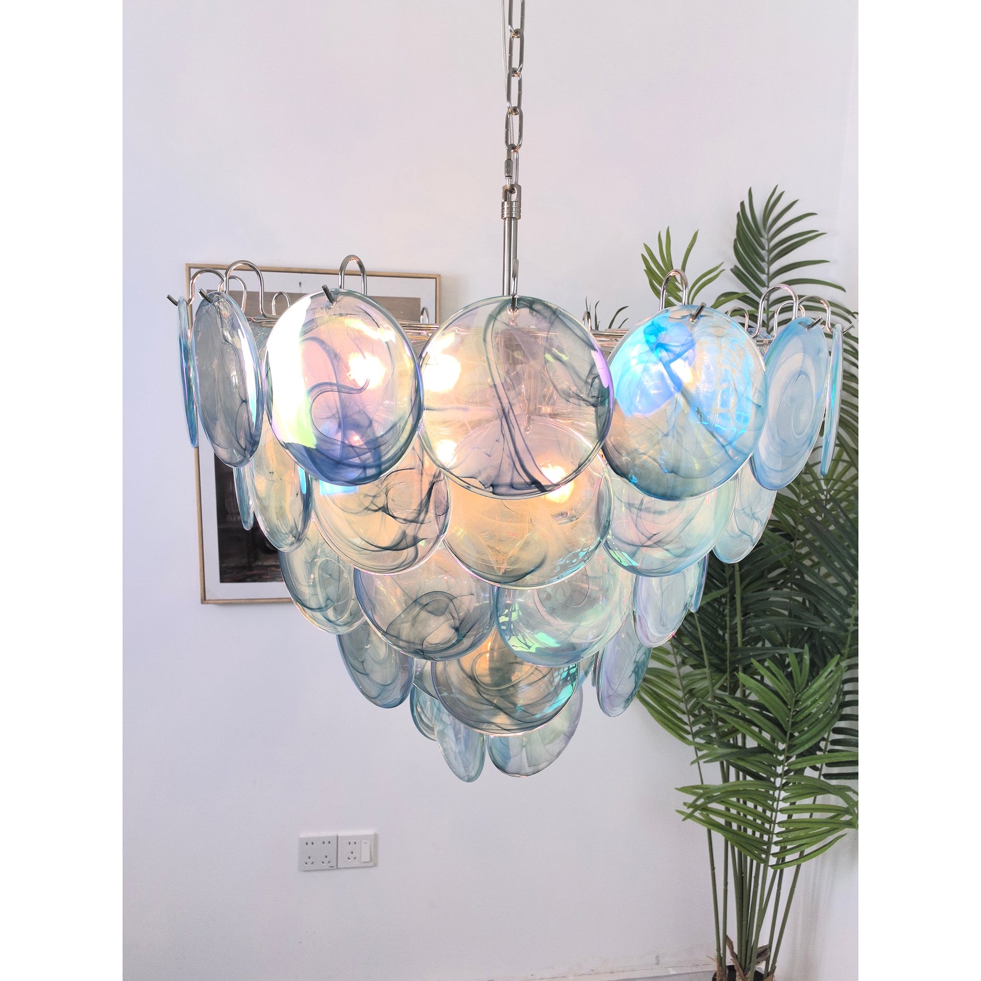 Noctis Premium Elegance Murano Glass Chandelier - Lamp Copper