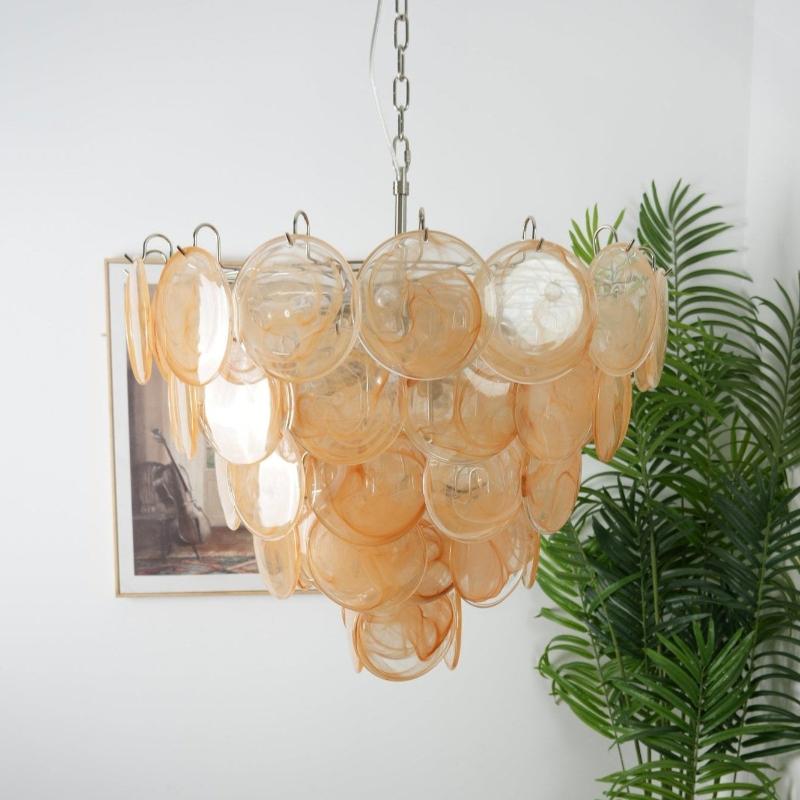 Noctis Premium Elegance Murano Glass Chandelier - Lamp Copper
