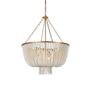 Opal Postmodern Luxury Wooden Metal Chandelier - Lamp Copper