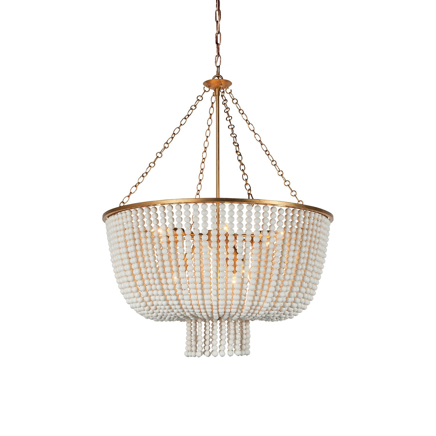 Opal Postmodern Luxury Wooden Metal Chandelier - Lamp Copper