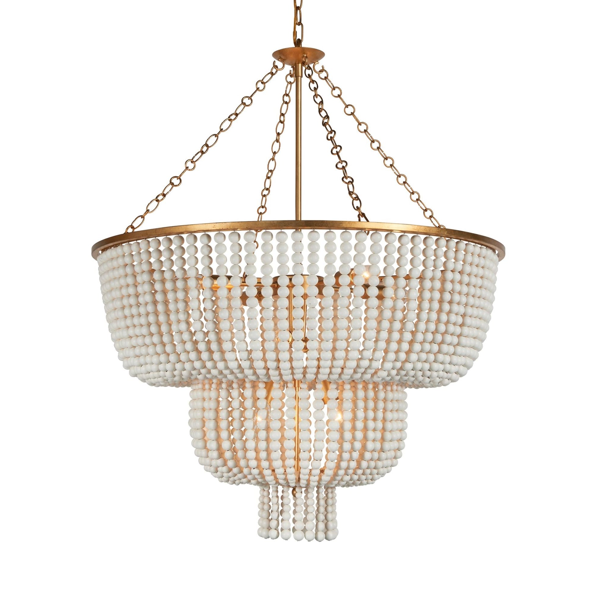 Opal Postmodern Luxury Wooden Metal Chandelier - Lamp Copper