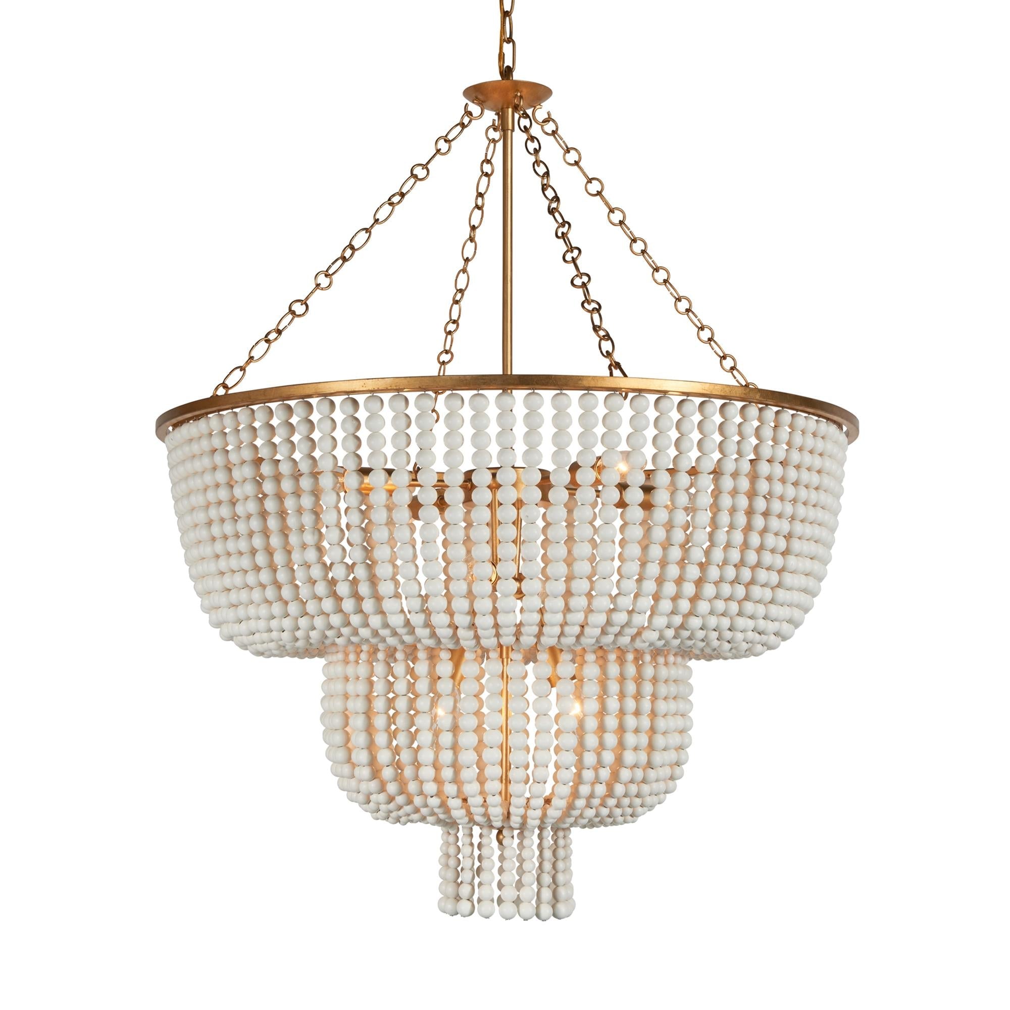 Opal Postmodern Luxury Wooden Metal Chandelier - Lamp Copper