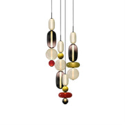 Cunorara Premium Art Stained Glass Chandelier - Lamp Copper