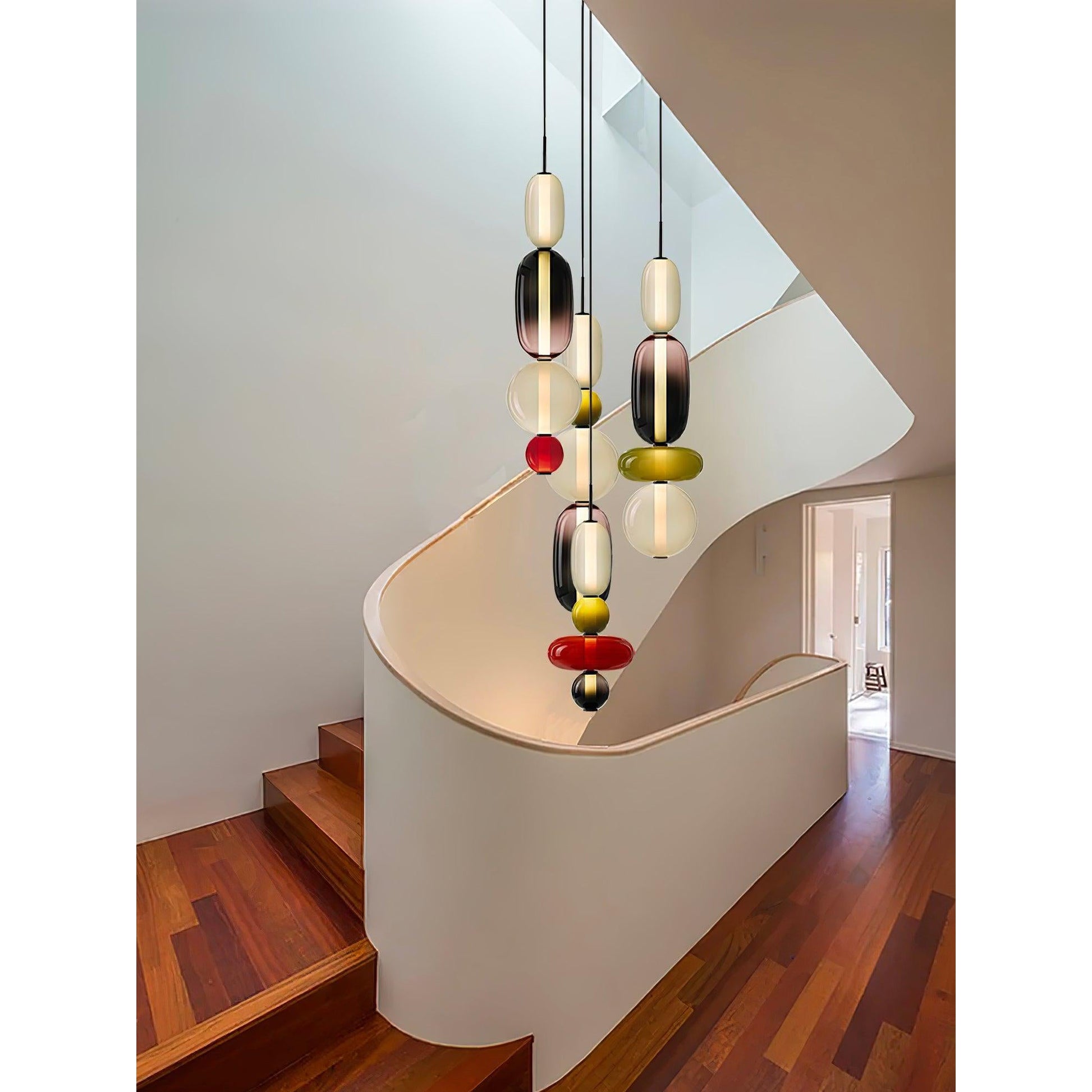 Cunorara Premium Art Stained Glass Chandelier - Lamp Copper