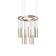 Quint Modern Minimalist Brass Acrylic Chandelier - Lamp Copper