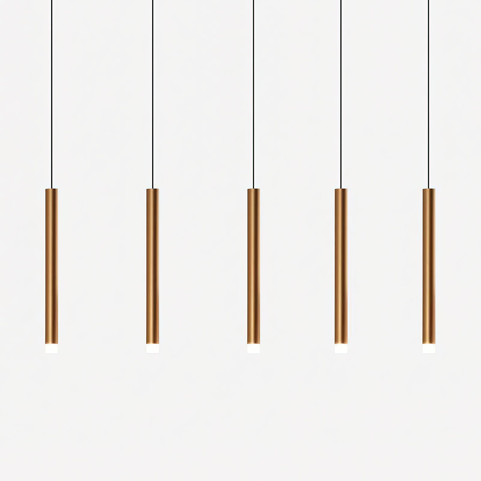 Quint Modern Minimalist Brass Acrylic Chandelier - Lamp Copper
