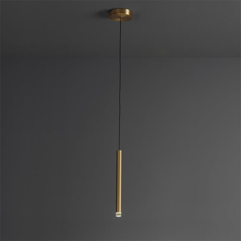 Quint Modern Minimalist Brass Acrylic Chandelier - Lamp Copper