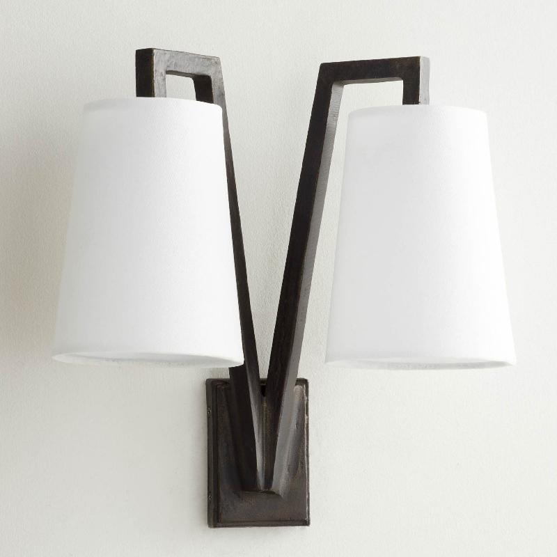 Ivmarel Vintage Industrial Double Brass Fabric Wall Lamp - Lamp Copper