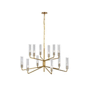 Cetalan Traditional Premium Metal Glass Chandelier - Lamp Copper